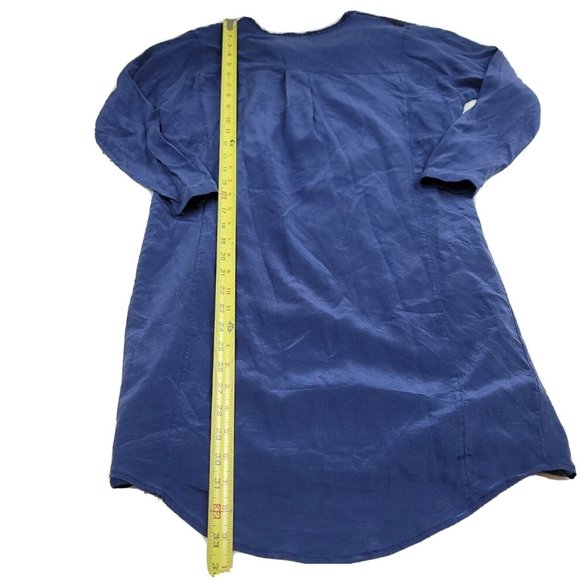 Madewell Womens XXS Dress Silk Embroidered Prologue Tunic 100% Silk-Missing Belt - Picture 7 of 8